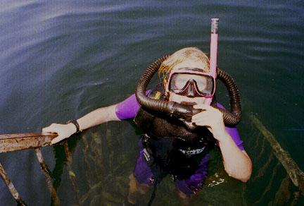 Valerie Dryden Scuba diving at age 12